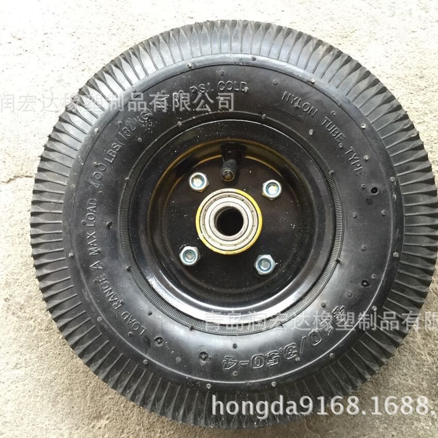 供应4.10/350-4  10寸 4.10-4手推车轮 货仓车轮子 橡胶充气轮子