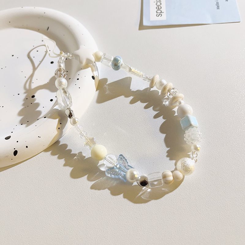 Cadena de teléfono móvil irregular de color claro fresco, adorno versátil, carcasa universal para teléfono móvil, llavero, colgante para teléfono móvil, cordón para teléfono móvil