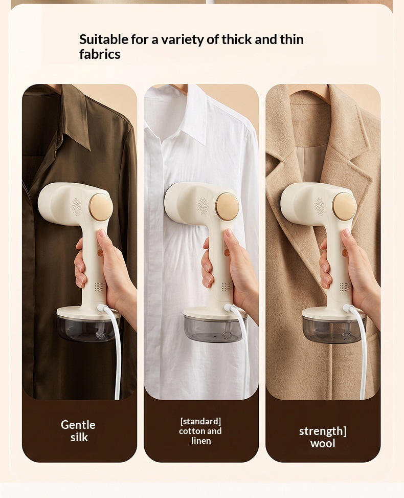 Adhesive Hanging Garment Steamer, Two-Level Suction, Dry and Wet