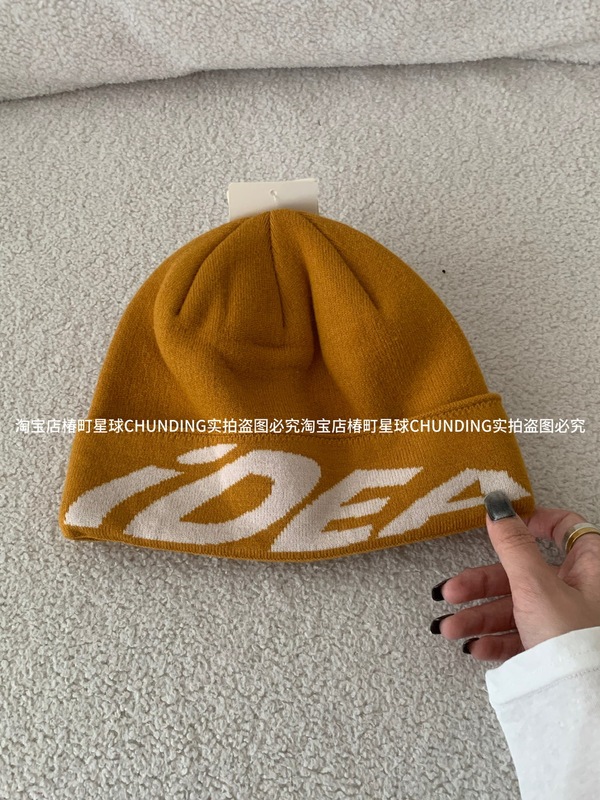 小众潮牌感秋冬高品质字母针织帽显脸小冷帽百搭大头围户外毛线帽|undefined