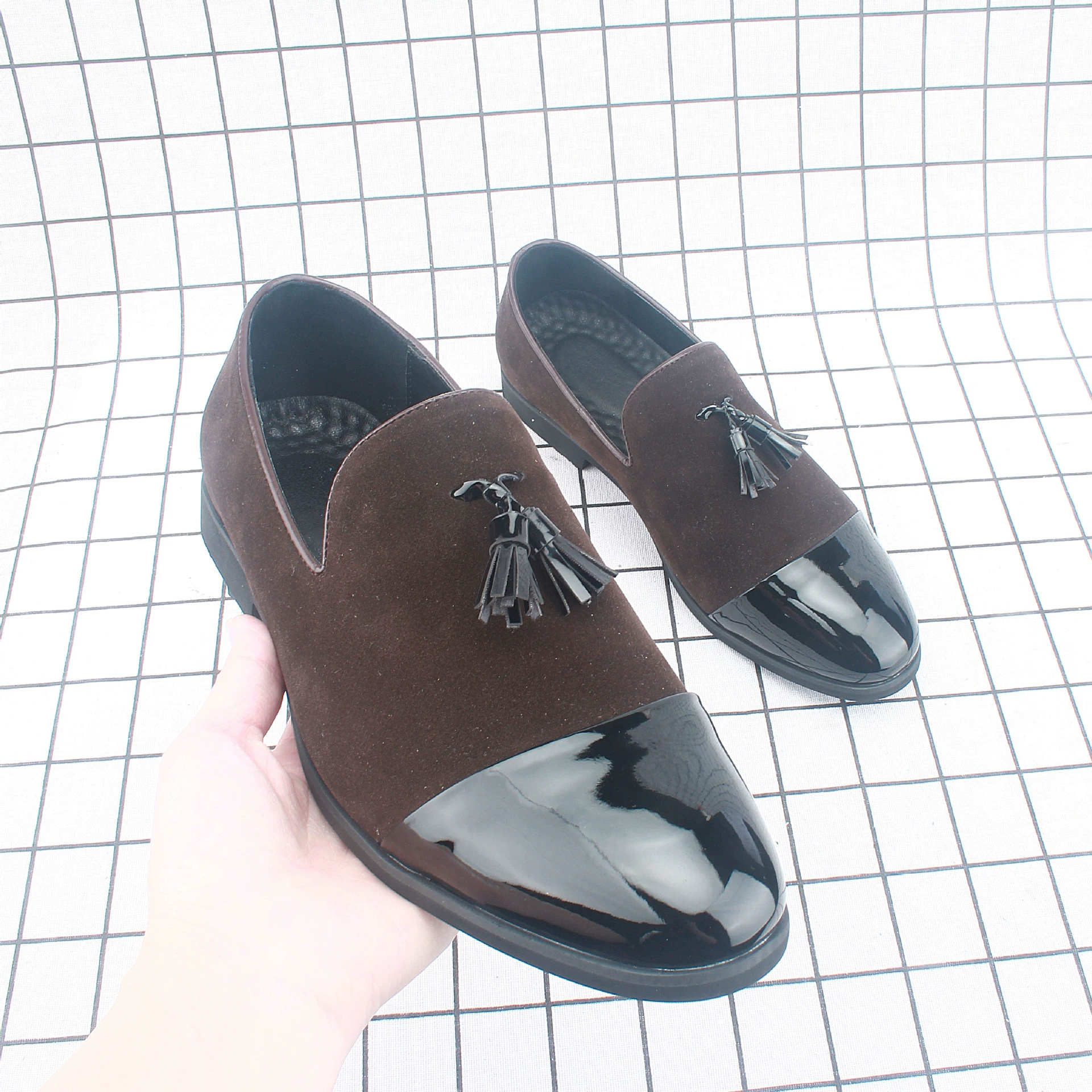 Летние лоферы, мужские деловые повседневные кожаные туфли без шнуровки в британском стиле, молодежная официальная мужская обувь для парикмахеров 2233