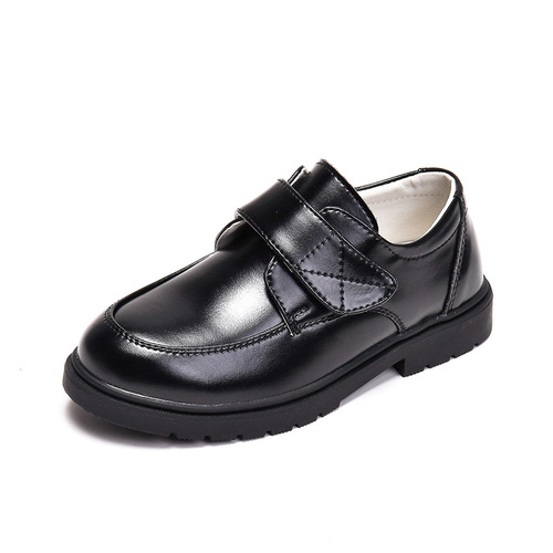 Campus small leather shoes, teacher recommended designated boys' black leather shoes for children, performance style, children's English spring and autumn single shoes for students