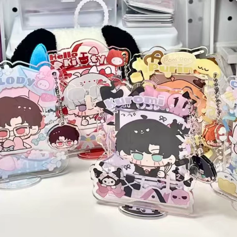 Акриловая подставка Sanrio, трехдюймовая небольшая карточная настольная подставка-стенд, декоративный аксессуар