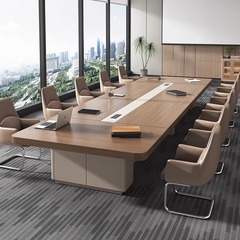 オフィス家具会議テーブル長卓シンプル現代大会議室商談テーブル訓練テーブル接待テーブルと椅子の組み合わせ