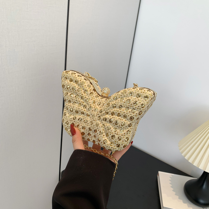 Moda de moda cadena mariposa bolso femenino 2024 nuevo bolso de hombro personalizado mini bolso de mensajero casual de primavera