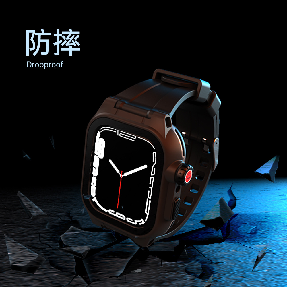 Comercio exterior aplicable a Apple WatchSeries7 Universal Nuevo S8-41mm Apple-45mm reloj caso impermeable Shell