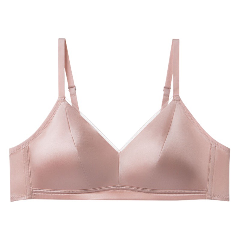 唐格高定版シルクサテン無鋼圏ブラジャー