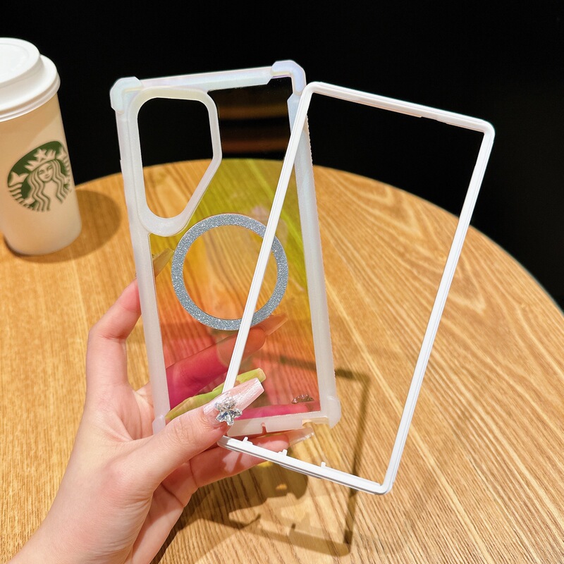 Magnetic Phone Case for Apple, Samsung, Xiaomi, Huawei, Lg, Stylish Space Case with Color Plating, Anti-Drop Phone Case