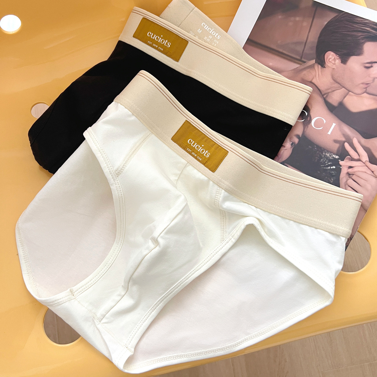 Cotton solid color sexy pants