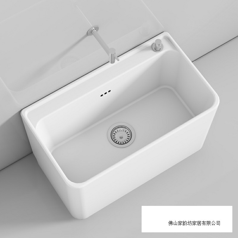 家用阳台洗拖把池卫生间大号陶瓷拖布池墩布池落地式小号槽池美式|undefined