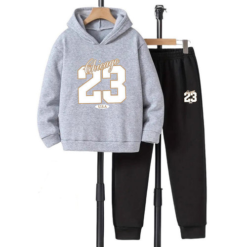 TEMU special sale hit suit for boys and girls hooded feet long pants sweater suit for children