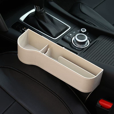 Car storage bag/box Center Console Armrest Box, Storage - plastic-second-generation-beige-main-driver