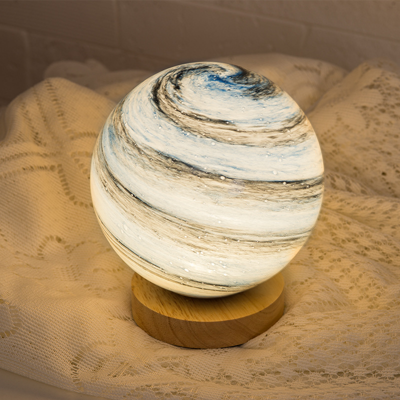 Moon Creative Table Lamp Bedroom Nightstand Glass Moon Planet Starry Sky Lamp Romantic Internet Celebrity Gift Night Light