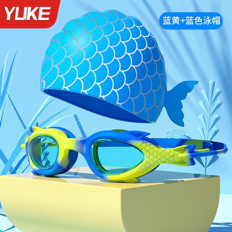 Gafas de natación antivaho para niños, lentes HD impermeables para entrenamiento de natación y buceo