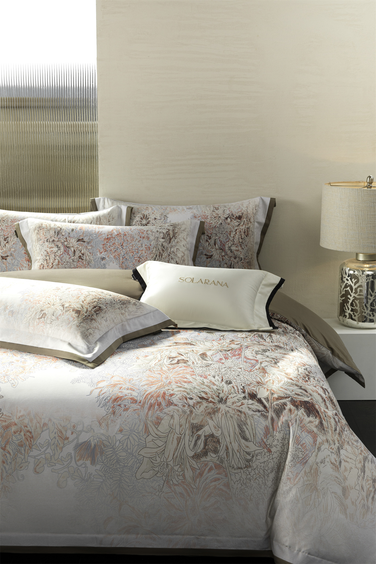 Conjunto de cama 4 peças em algodão elegante para homem_voghion.com