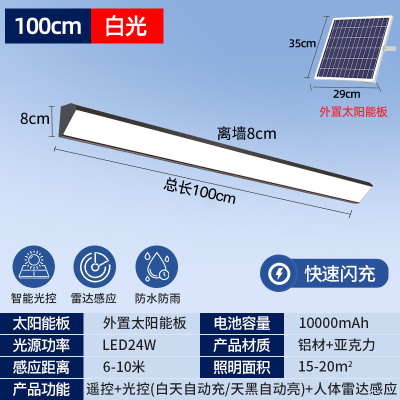 Energía solar de 100 cm