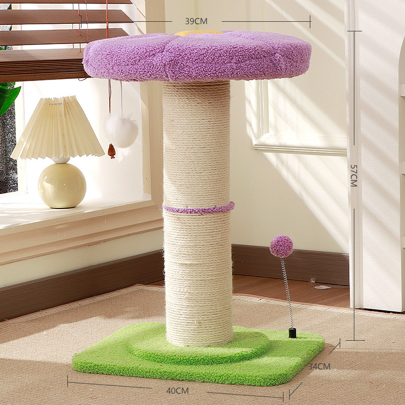Placa de agarre para gatos resistente al desgaste y sin caspa, nido para gatos, marco de escalada para gatos, columna de garra de gato de sisal integrada, cálido en invierno, productos para gatos grandes