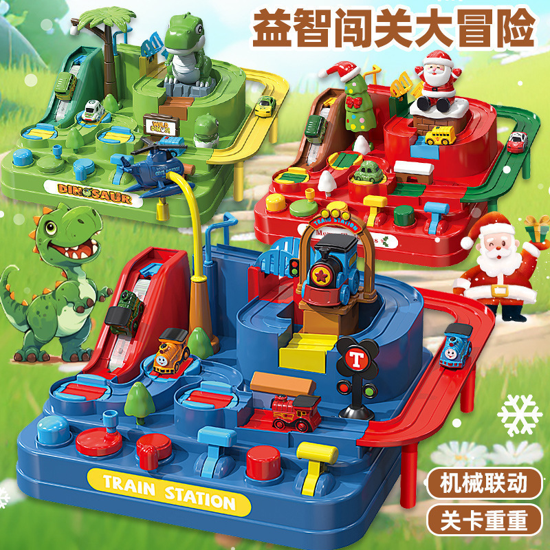 Transfronterizos niños animales dinosaurios paraísos magnéticos gran aventura deslizante pista tren máquina de juegos juguetes puzzle