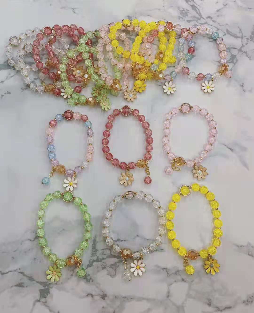 1 Pièce Mode Chrysanthème Cristal Perlé Femmes Bracelets display picture 14