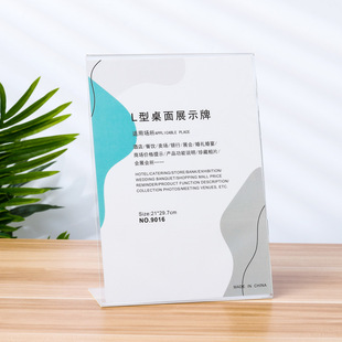 Acrylic Table Sign A4A5 Desktop Countertop Front Menu Price List Display Board Product Billboard