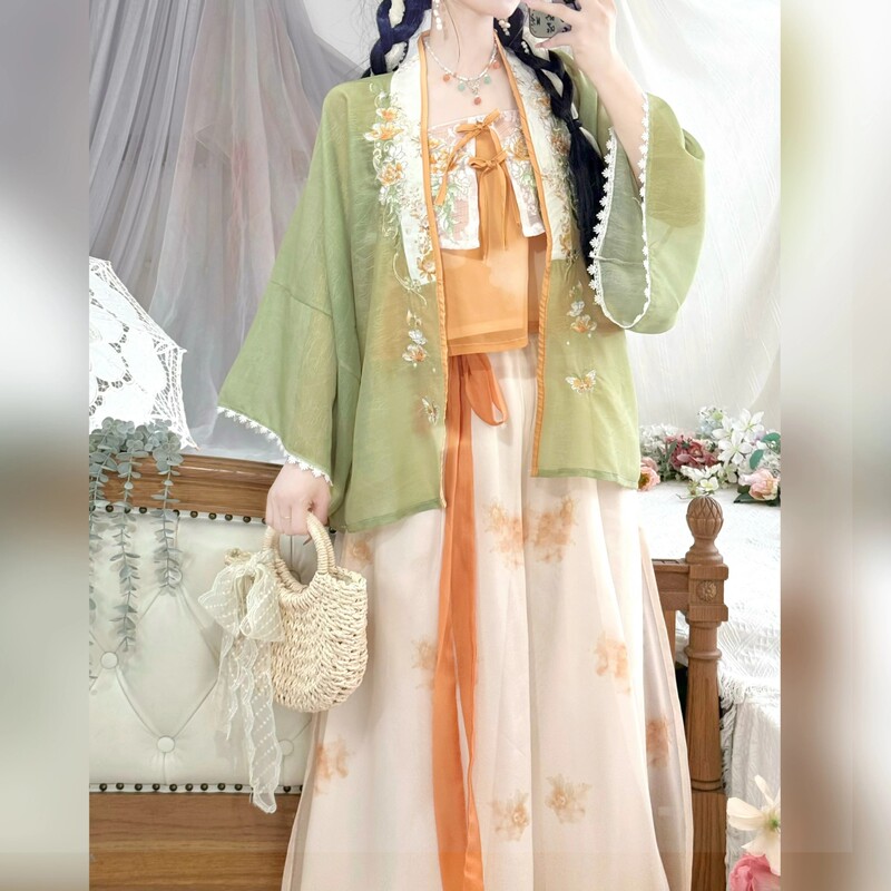 Original Hanfu for Women, Adult Spring Style, Heavy Embroidery, Tang-Style, Super Fairy-Like, Daily Wear, New Spring/Summer Embroidered Camisole and Song Pants Original Hanfu for Women, Adult Spring Style, Heavy Embroidery, Tang-Style, Super Fairy-Like, Daily Wear, New Spring/Summer Embroidered Camisole and Song Pants