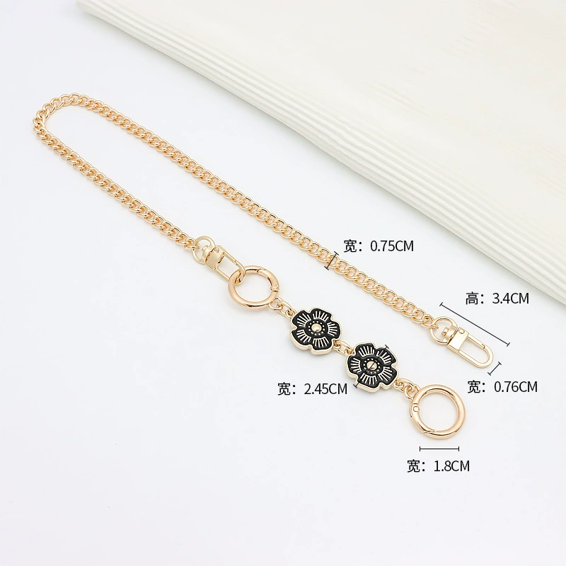 Kochi Xiangbule tabby Baccarat bag modified camellia extended decoration underarm lengthened shoulder strap chain accessories