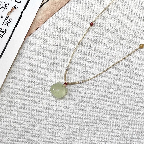 Cute woven universal necklace handmade