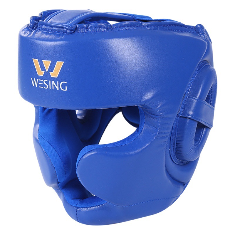 Jiurishan Fully Enclosed Boxing Helmet Sanda Competition Training Full Face Helmet Muay Thai Boxing Fighting Monkey Face Head Protection