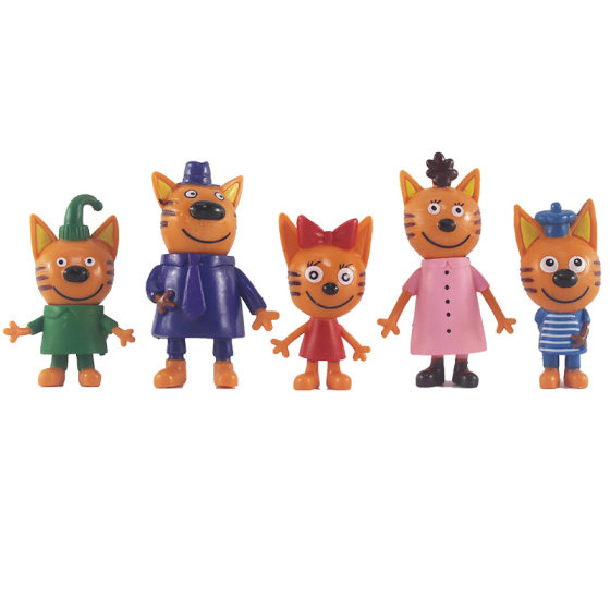 Cross-border merchandise 2.5-3 inch three kittens 5 dolls hand-made bags