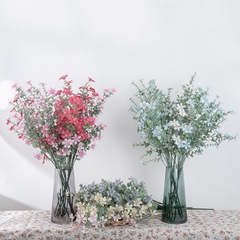 玫瑰花青梔跳蘭仿真花家居裝飾婚慶手捧花牆假花INS跨境MW98001