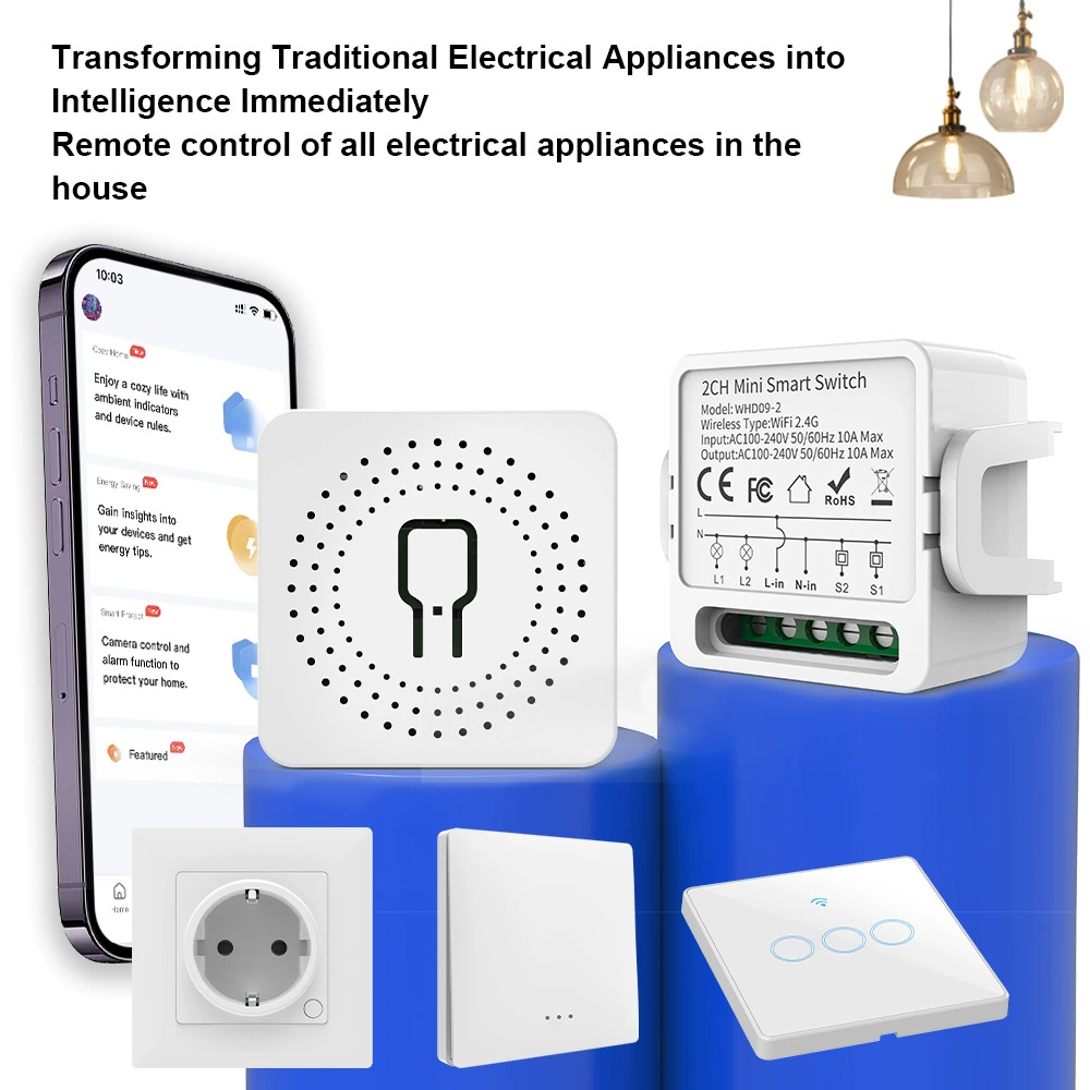 Graffiti WiFi/ZigBee Two Road Two Wave Multi -Road Access Zero Fire Modification Remote APP Voice Remote Cross -border