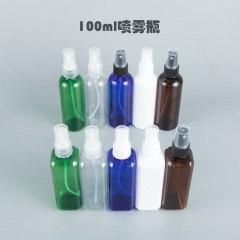 100ml round shoulder square bottle fine mist nozzle pure dew moisturizing water packaging PET empty bottle PET bottle