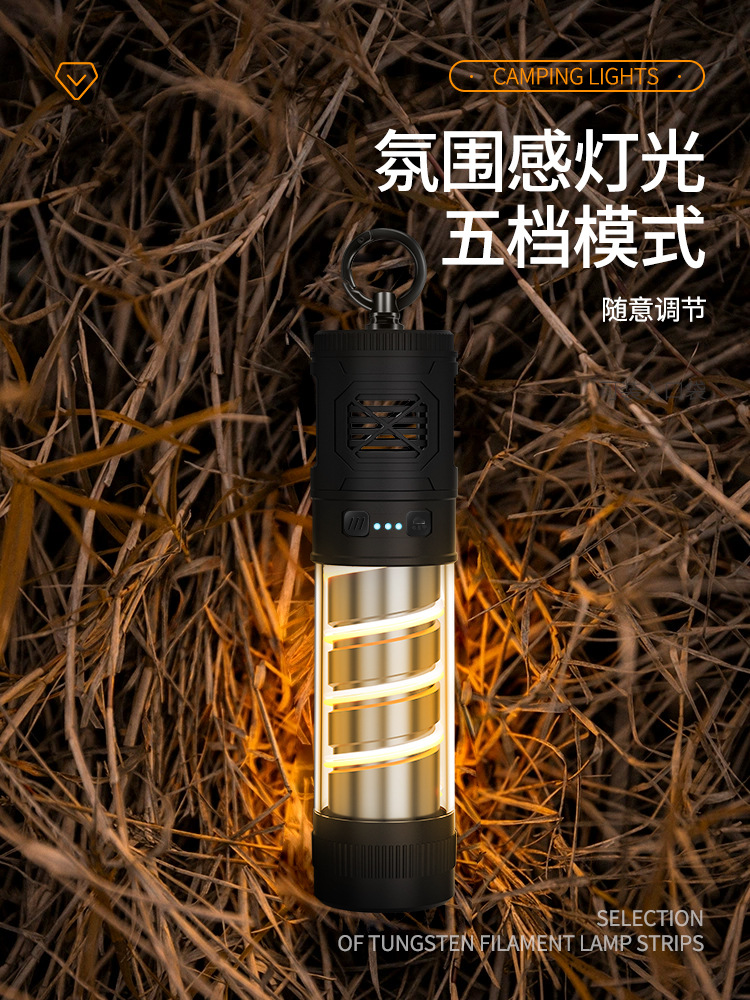 Transfronterizo nuevo LED mosquito repelente camping luz tipo-C carga magnética portátil multifuncional camping al aire libre luz de tienda de campaña image 3