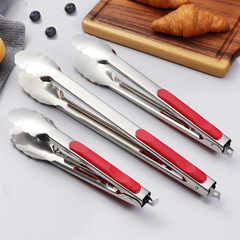 Stainless steel food tongs bread tongs food tongs steak tongs baking tongs commercial heat-resistant self-service barbecue tongs wholesale
