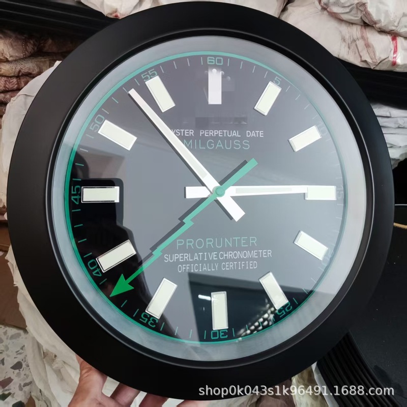 源头工厂直销 R L X 水鬼 GMT SEA 迪通拿系列14寸金属外壳表挂钟|undefined
