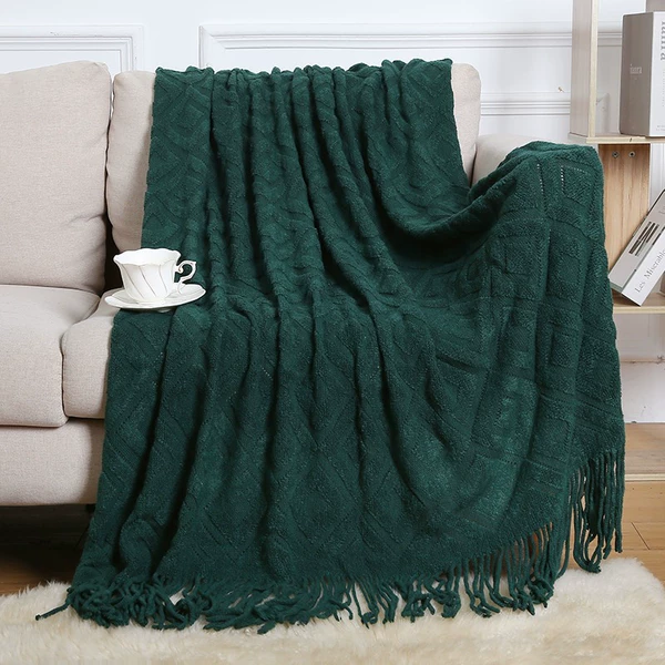 Jacquard rhombus-dark green