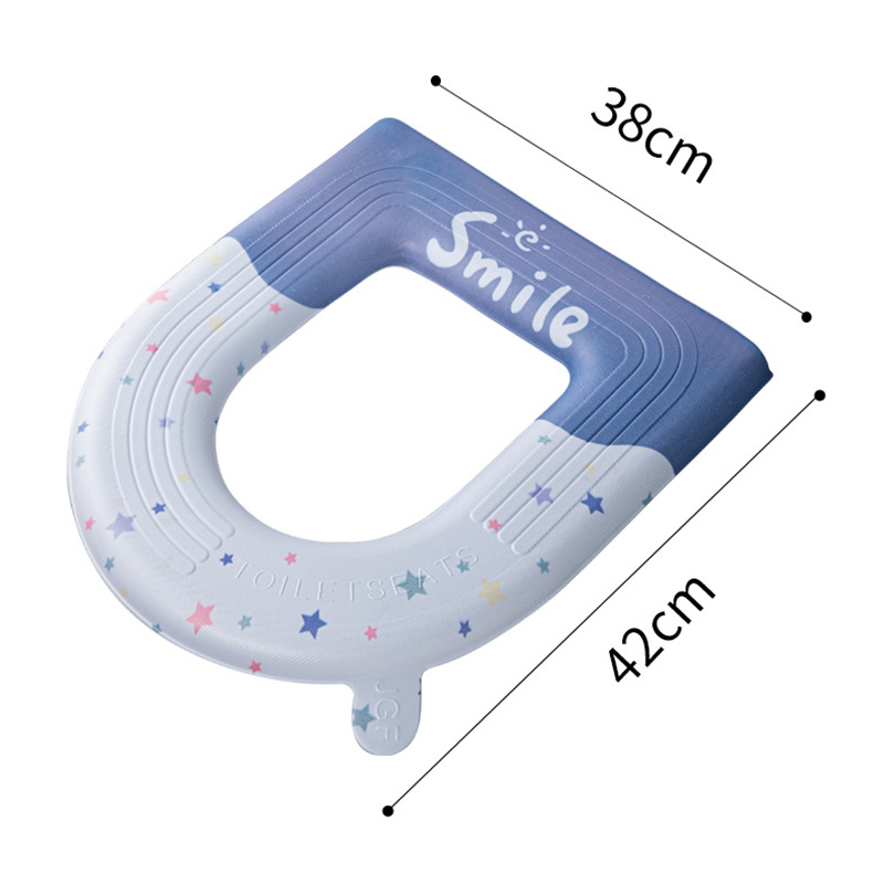 Cuatro temporadas de dibujos animados EVA impermeable adhesivo inodoro universal cubierta cojín de inodoro de verano hogar anillo inodoro cojín de inodoro