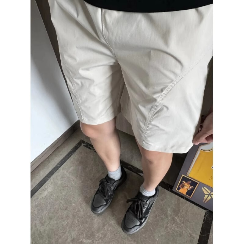 American-Style Cut Sports Quick-Dry Shorts for Men, Thin Summer Loose Five-Point Design Pants, Trendy Casual Pants