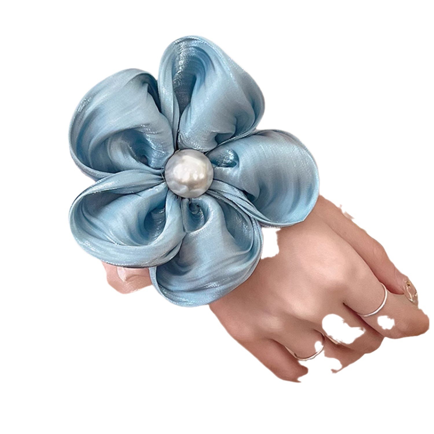Perlen Rosen Haargummi Blumen Elastisch Für Damen Ins Stil_voghion.com
