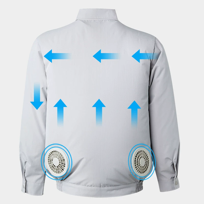 Летняя охлаждающая одежда для кондиционирования воздуха с вентилятором Южная Корея USB-зарядка рабочих одежда для охраны труда Строительная площадка камуфляжная анти-летняя Рабочая одежда