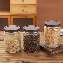 玻璃复古海棠花密封罐储物罐厨房家用零食茶叶罐收纳食品级罐子