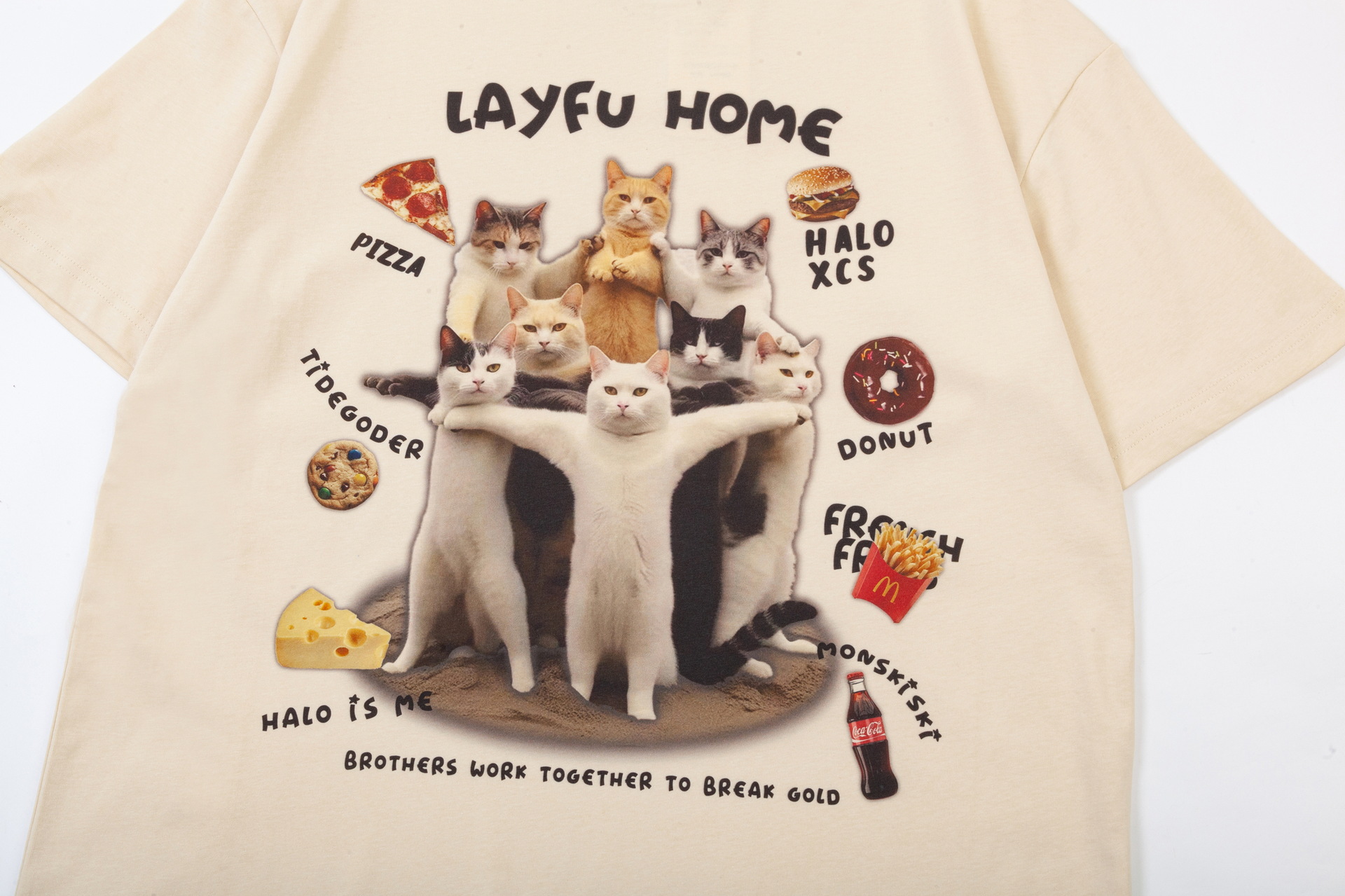 Herrenbekleidung Kreatives und lustiges Kurzarm-T-Shirt mit witzigem Katzen-Print für Männer und Frauen, modisches und trendiges übergroßes kurzes T-Shirt-Oberteil für Paare_voghion.com