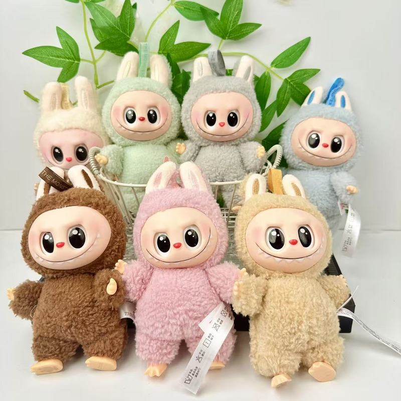 かわいいラブブー多用途人形第一世代、第二世代、第三世代、第四世代のビニールぬいぐるみキーホルダーペンダント|undefined