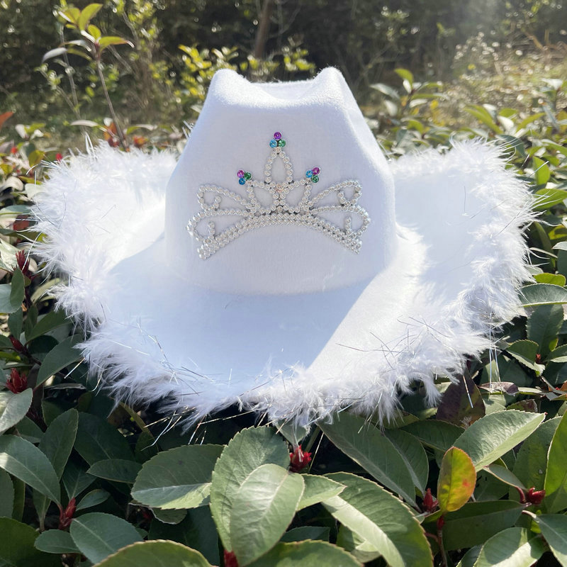 Sombreros de fiesta de Halloween toques de cabeza sombreros de vaqueros occidentales sombreros de jazz sombreros de coronas plumas sombreros adornamientos para el pelo