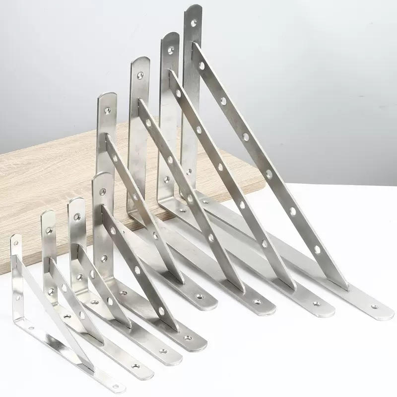 不锈钢三角支架托架墙上固定隔层板托高承重三角支撑架三角置物架