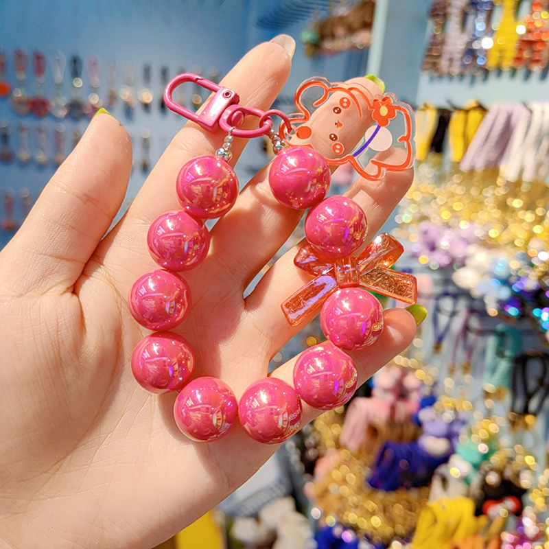 31g Weight Keychain Classification 1 Piece Quantity Holiday, Daily Occasion Acrylic Material Animal, Bow Knot Pattern Women's Gender Cute, Simple Style Style Cute Simple Style Animal Bow Knot Arylic Women's Keychain 4