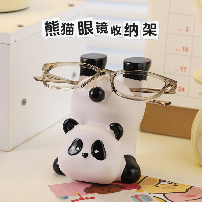 Cute Cartoon Panda Glasses Stand, High-End Desktop Decoration, Creative Office Desk Organizer, Home Decor Gift Cute Cartoon Panda Glasses Stand, High-End Desktop Decoration, Creative Office Desk Organizer, Home Decor Gift
