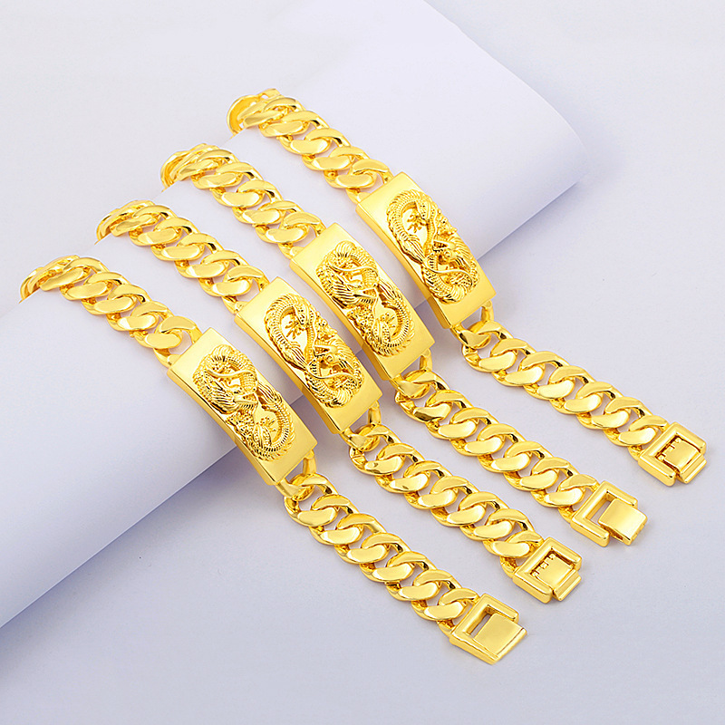 Factory Direct wholesale cross-border AliExpress jewelry new fashion personality trend men's Golden Dragon Bracelet