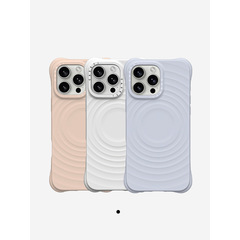 华强北代购顶版CASETi白色FY波漾壳MagSafe波浪适用苹果iPhone15/