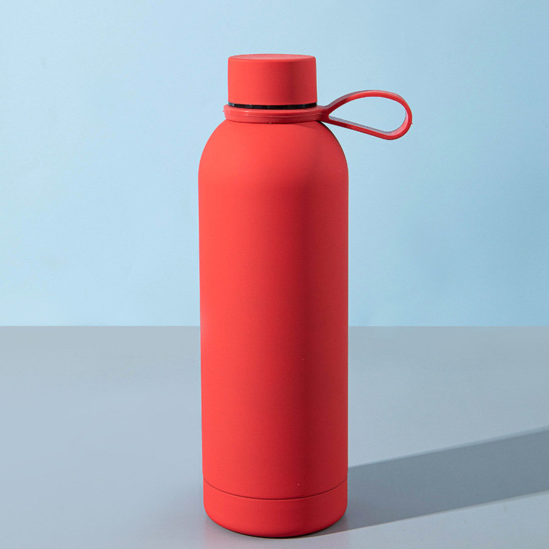 Transfronterizo 304 botella de acero inoxidable taza de vacío de goma pintada con mano portátil al aire libre hervidor de agua deportiva
